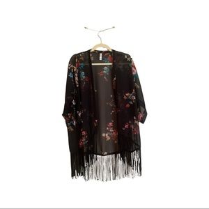 Sheer Floral Kimono